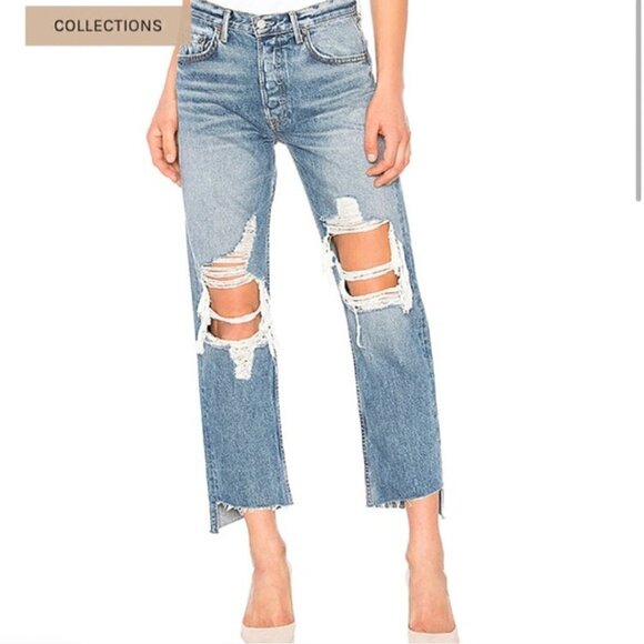 GRLFRND Helena Super Distressed Jeans Size 27 - Picture 1 of 13